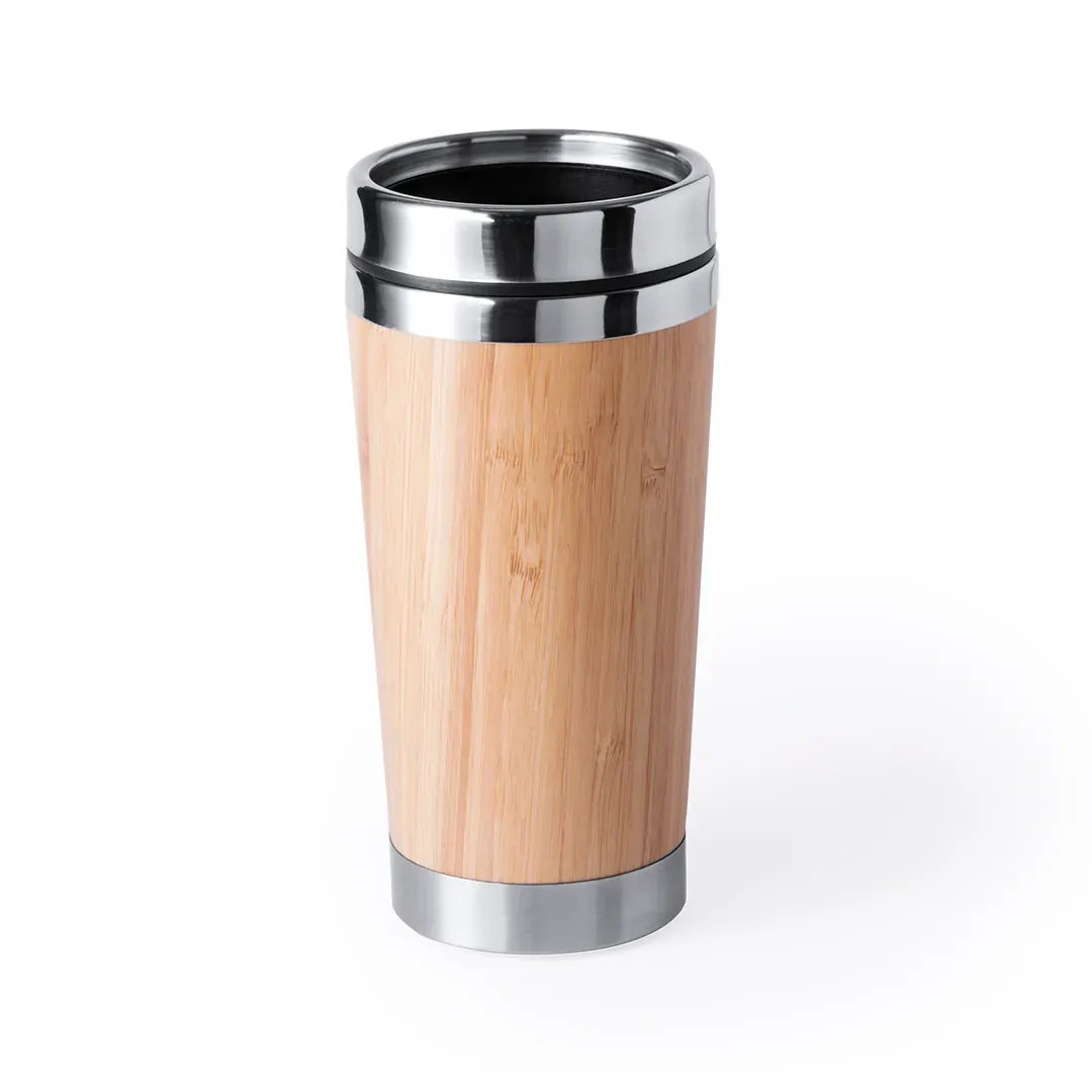 Vaso de madera sin asa