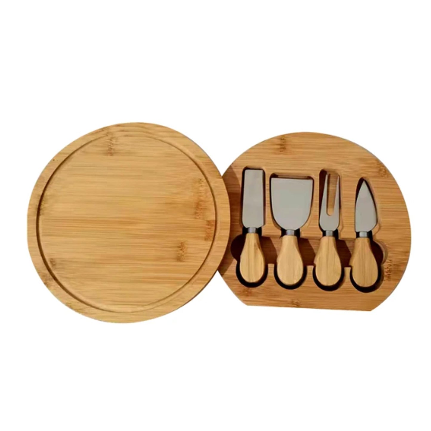 Tabla de queso en madera con accesorios