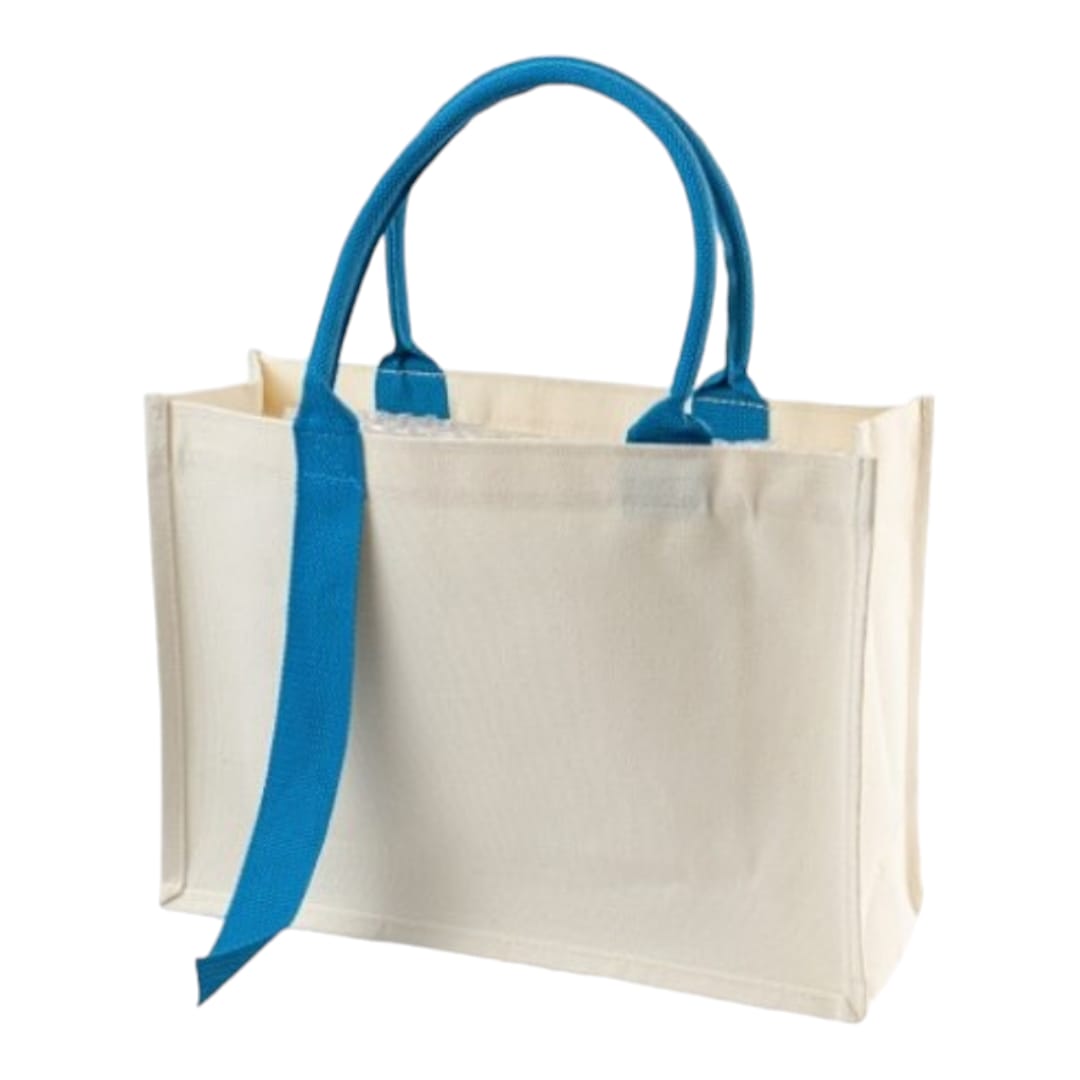 Bolsa en canvas con cinta 14x10.5