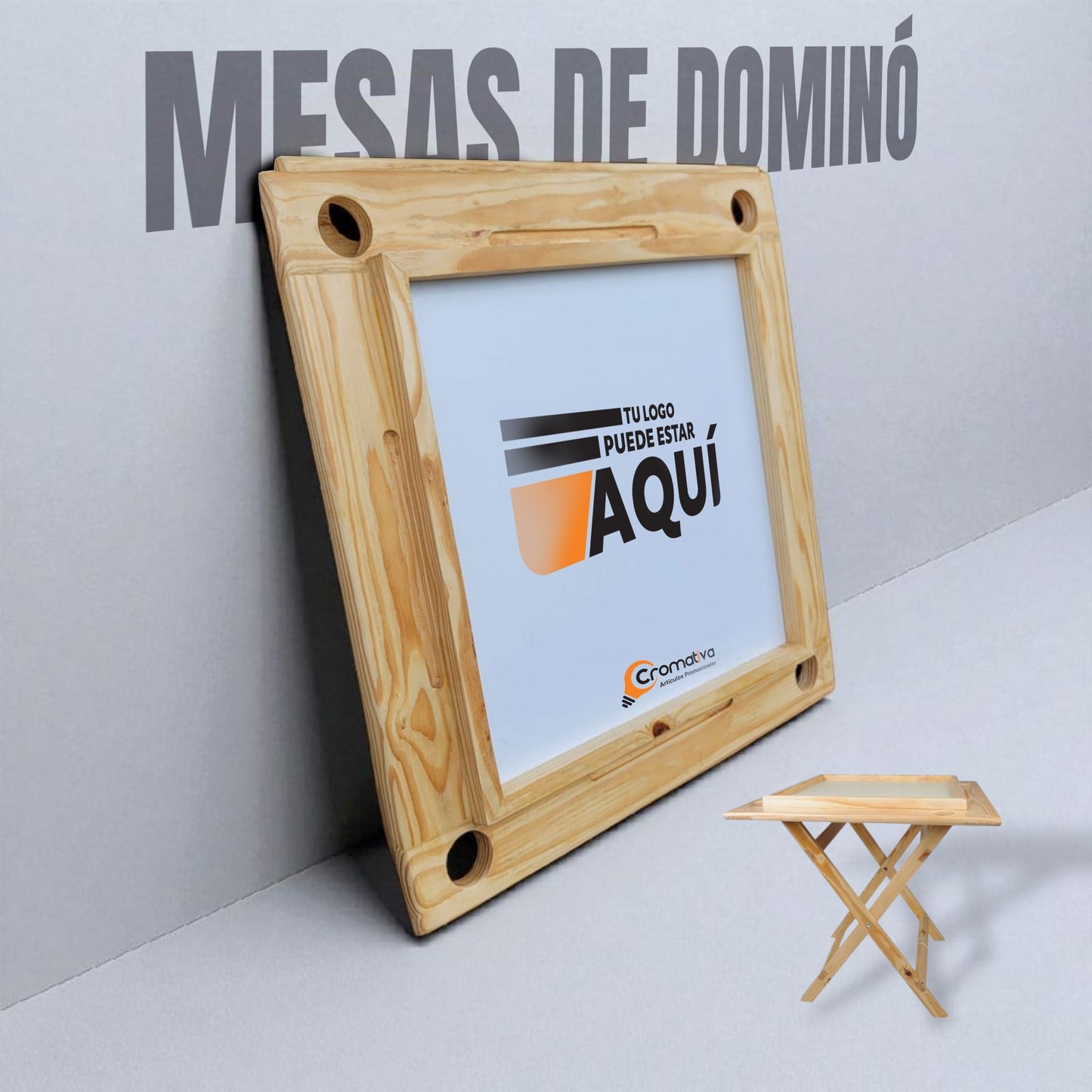 Mesa de dominó en madera