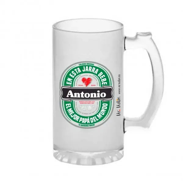 Jarra de cerveza cristal frosted