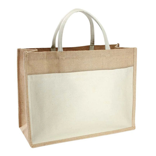 Bolsa de yute con bolsillo