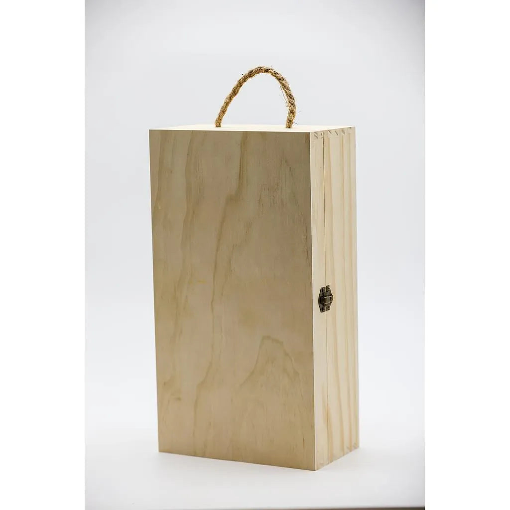 Caja de vino en madera 2 botellas