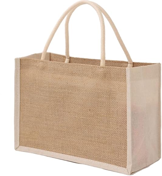 Bolsa de yute con lateral en tela canvas