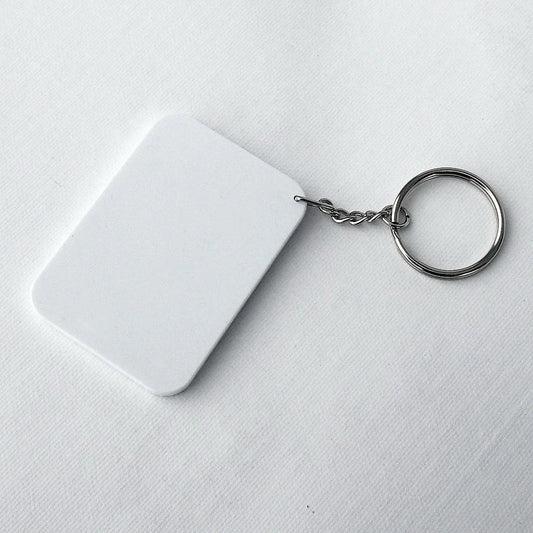 Llavero de plástico rectangular