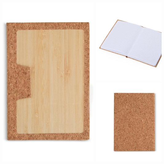Libreta de corcho con portada bambú