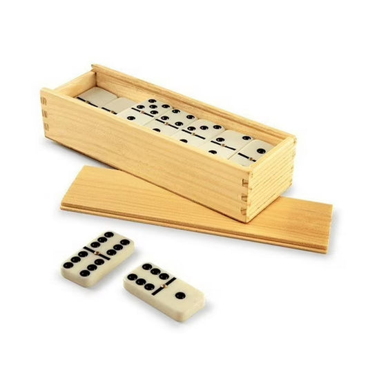 Juego de dominó caja de madera