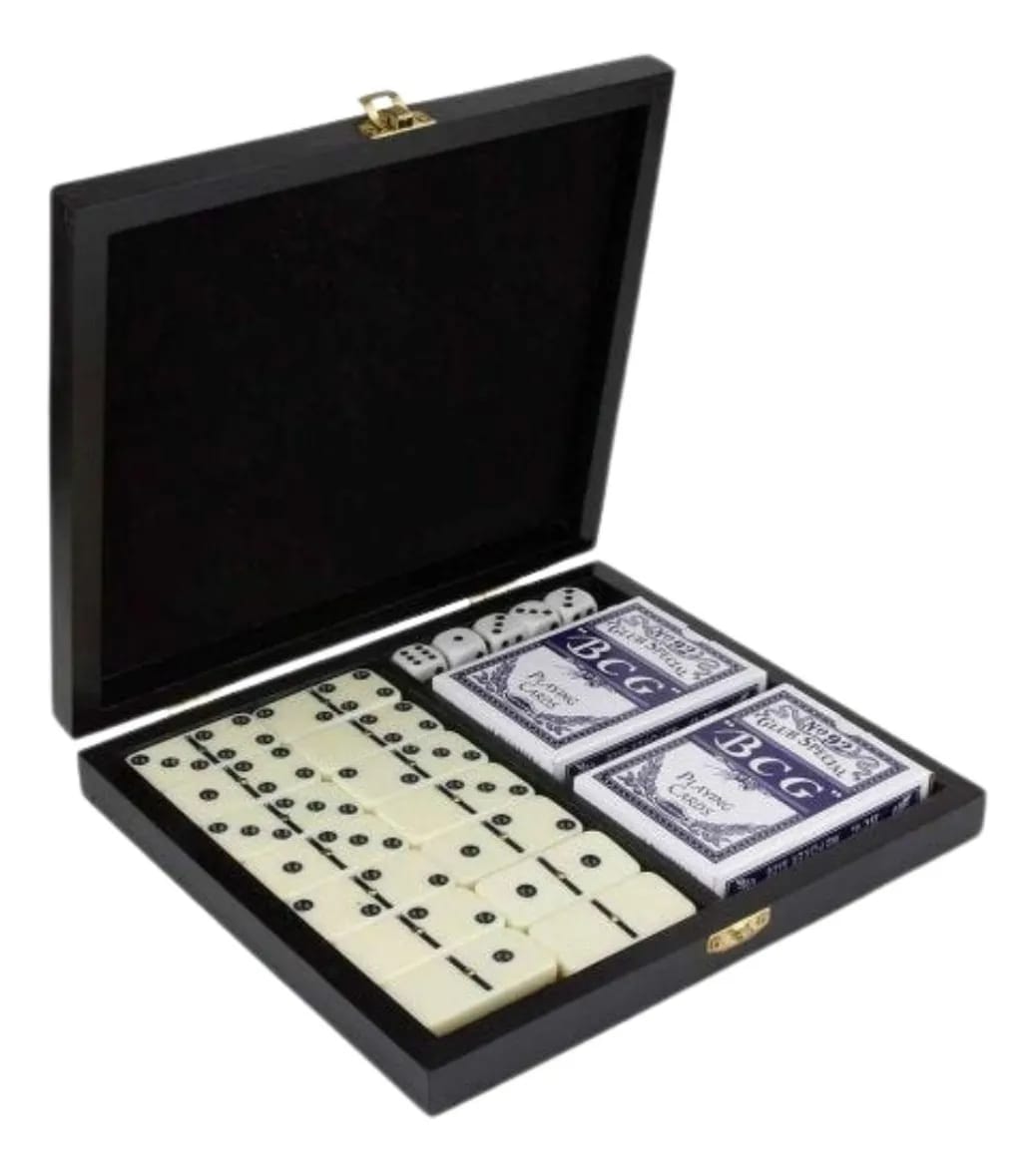 Kit de juego de dominó y baraja