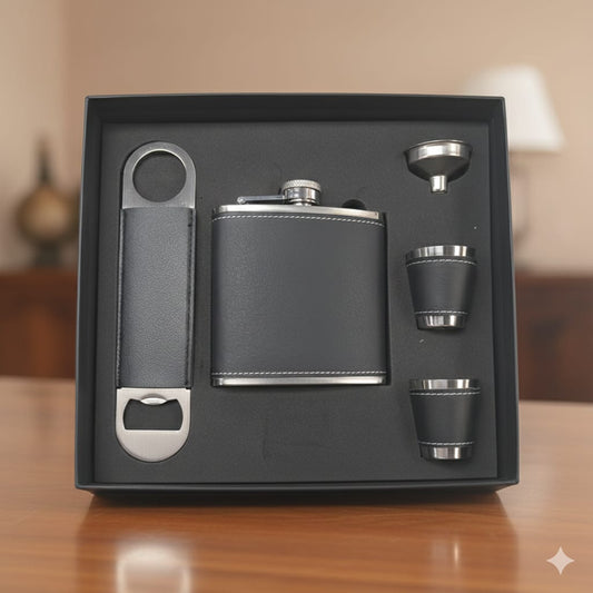 Kit de petaca en piel