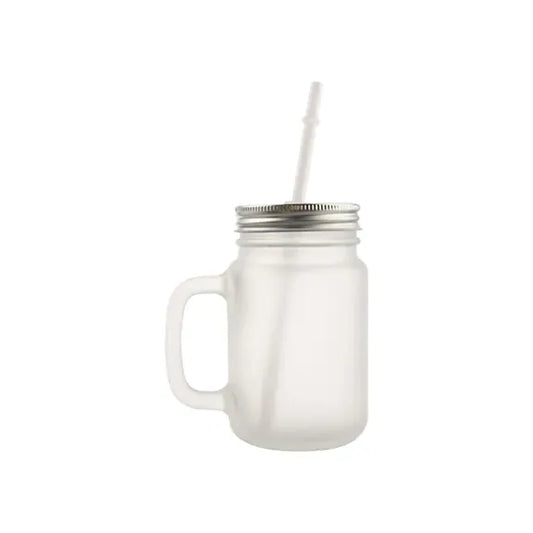 Jarra mason cristal frosted sublimada