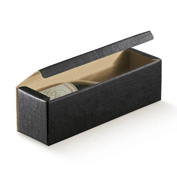 Caja para vino negra 1 botella