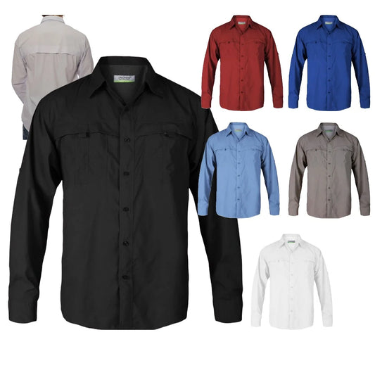 Camisa tipo Columbia mangas largas