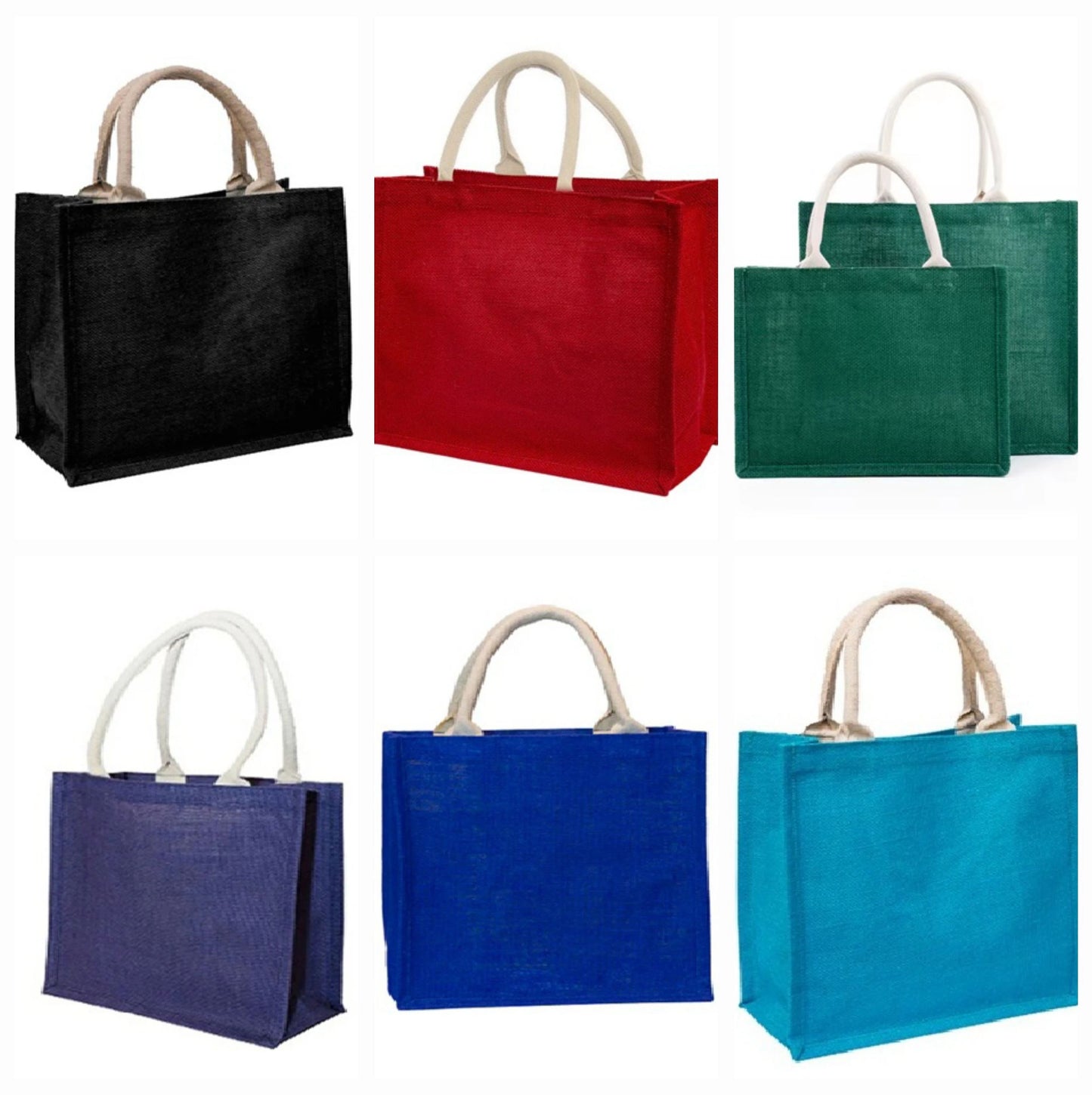 Bolsas de yute de colores 38x33cm