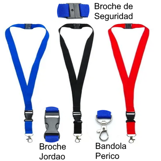 Lanyard de 1 pulgada con broche de seguridad