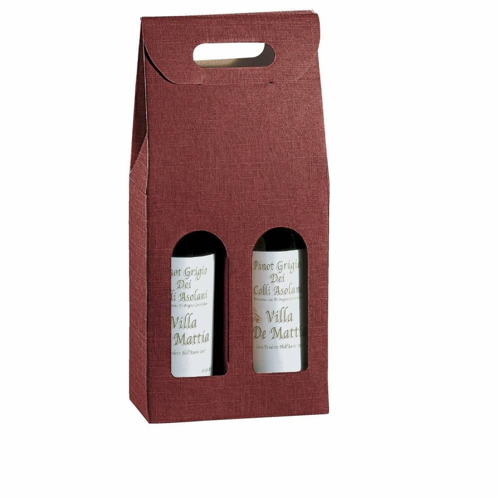 Caja para vino roja 2 botellas