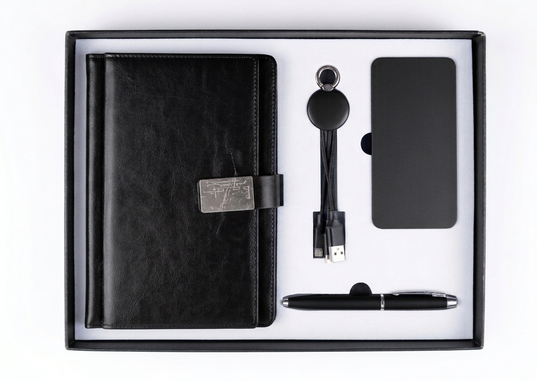 Set corporativo negro de 4 piezas