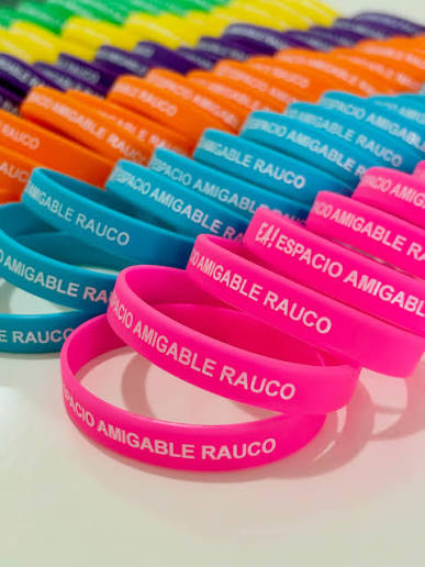 Pulsera de silicon rosada