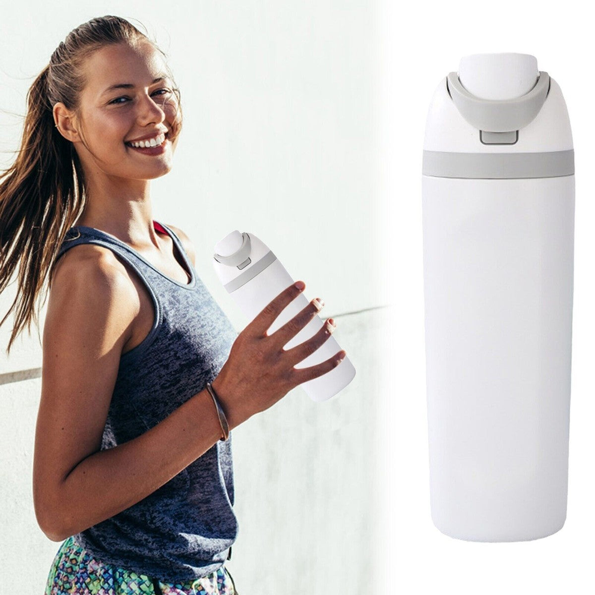 Botella térmica blanca 24 oz